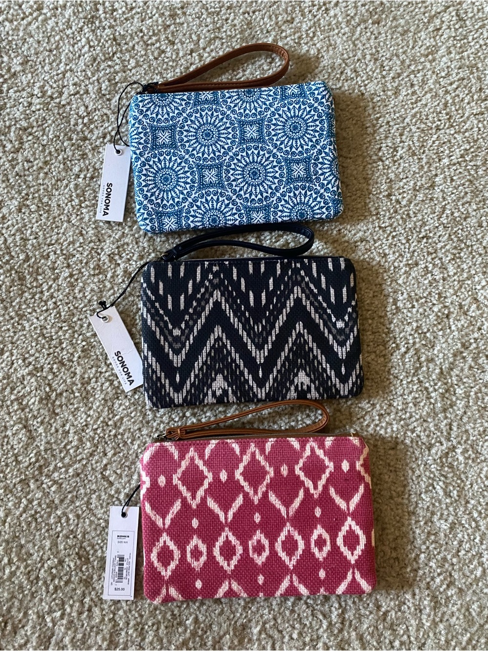 3 Sonoma Signature Wristlet bundle